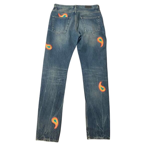 Paul Smith Made in Italy Embroidered Jeans 30 W x 31 L - Picture 2 of 7